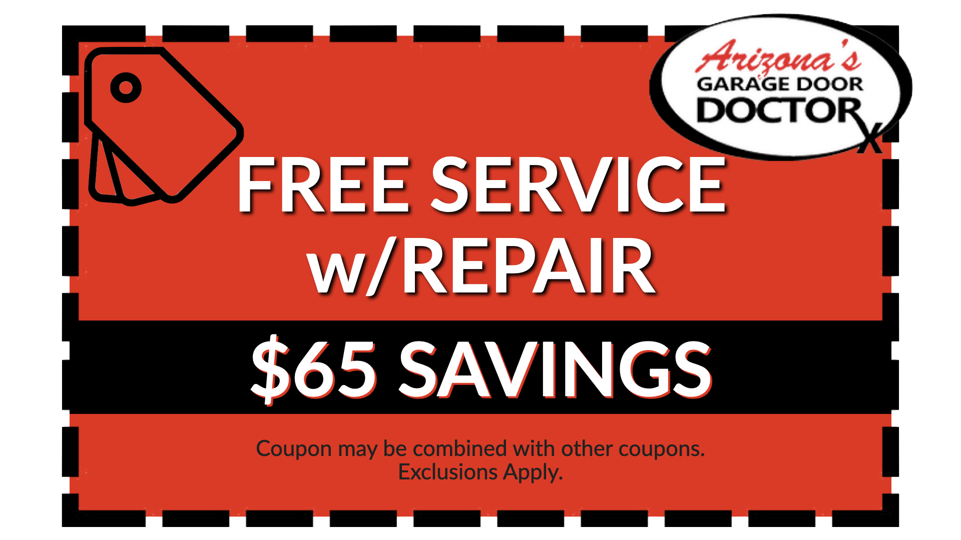 arizona's garage door doctor coupon free service with repair